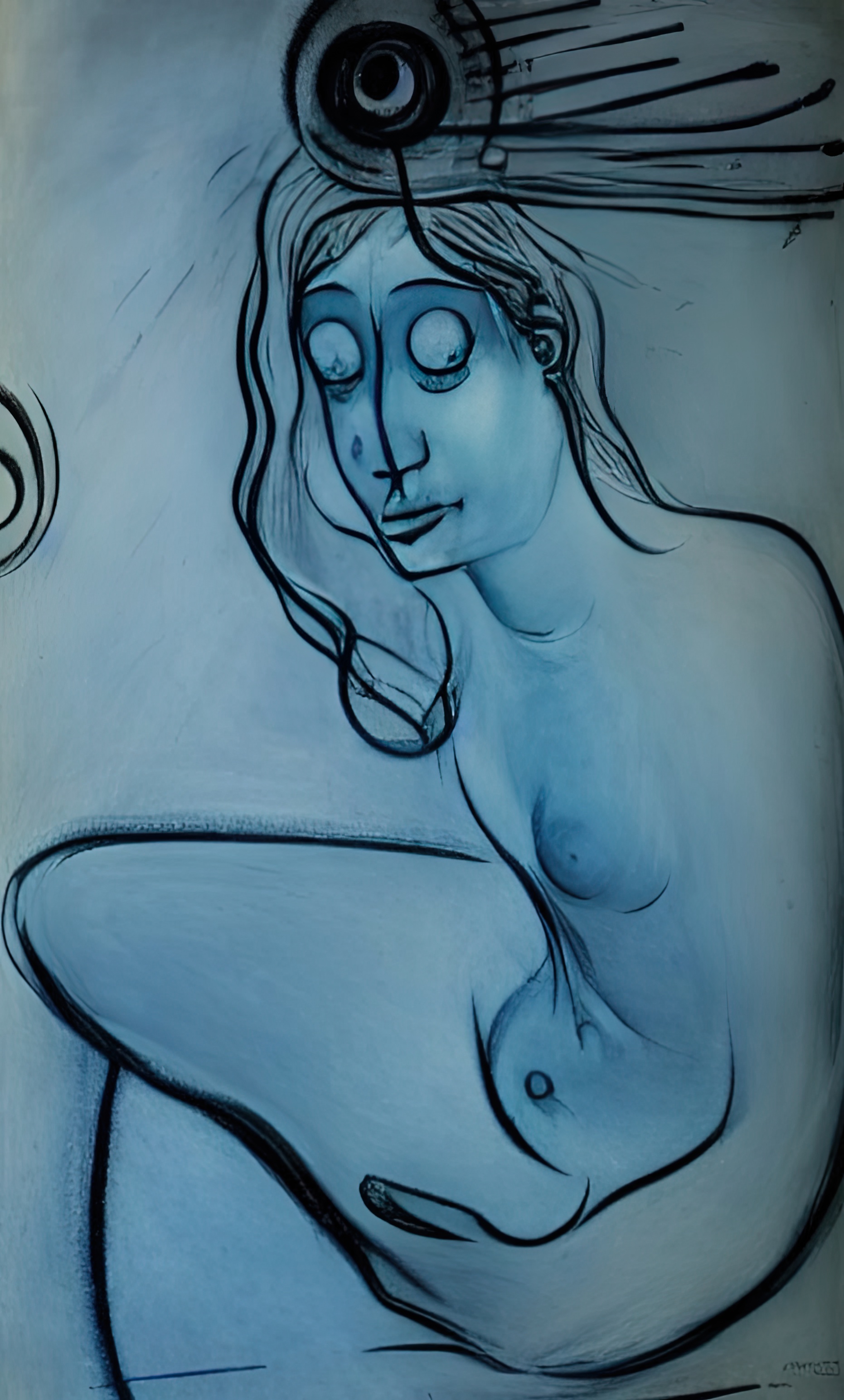 Naked Blue Woman #2