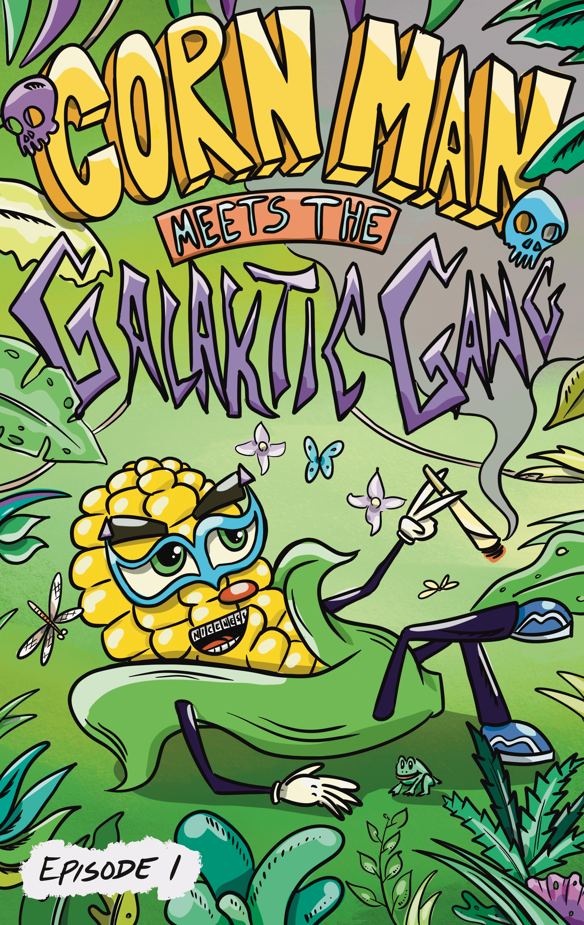 Corn Man meets the GG Corn Man's Galaktic Drawings OpenSea