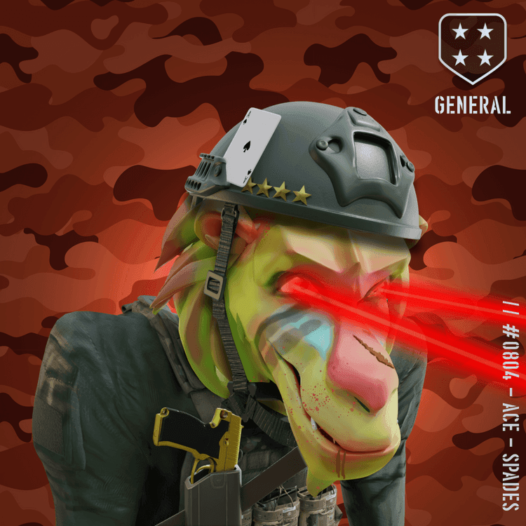 Angry Zombie General Baboon #804
