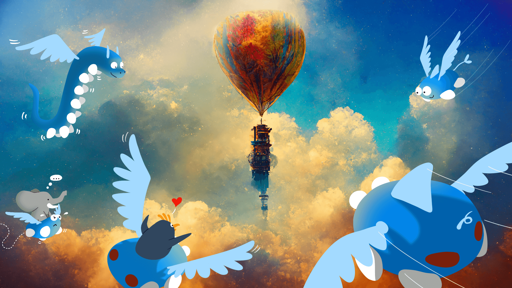 AI Dreams 002: A Big Balloon Castle in the Sky