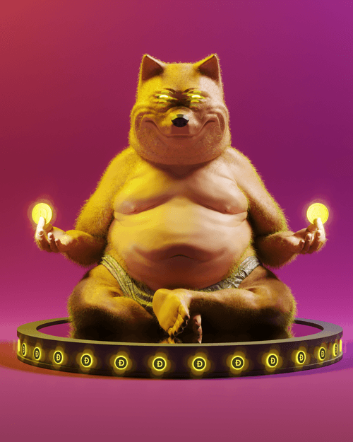  THE SMILING DOGE GOD / YELLOW