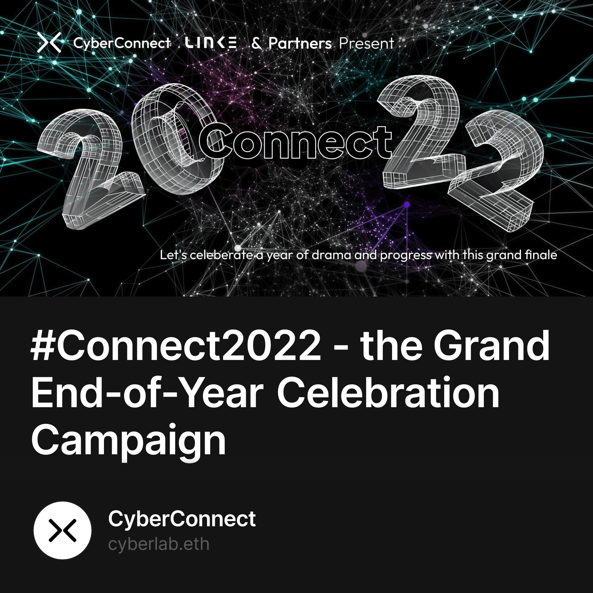 #Connect2022 - the Grand End-of-Year Celebration Campaign 1184/10000