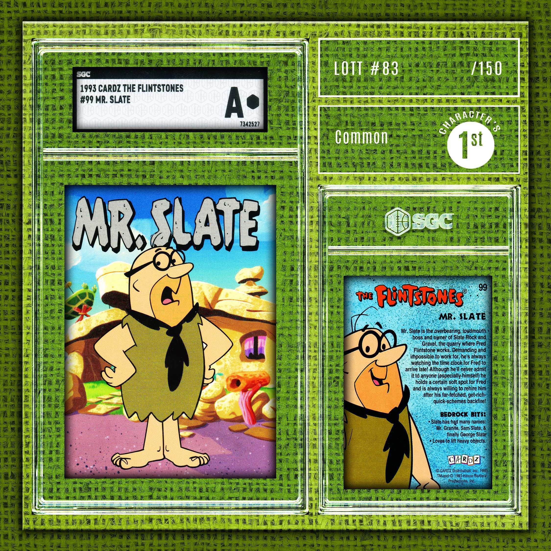 Mr. Slate - (1993 Cardz - The Flintstones SGC A)