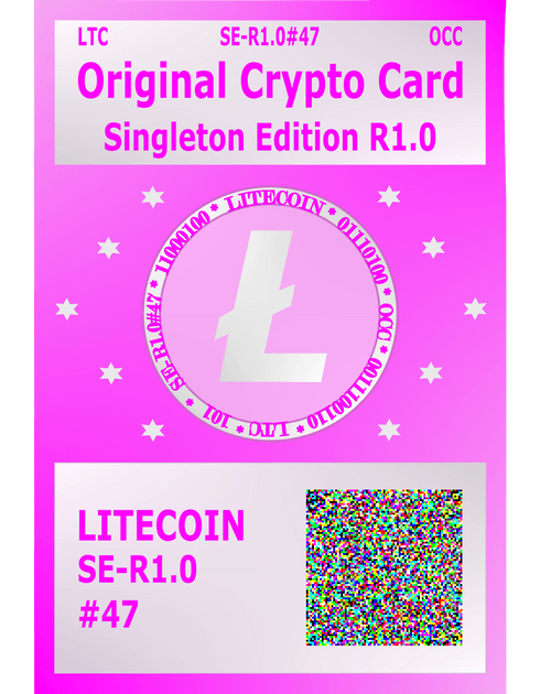 *Original Crypto Card*LITECOIN*SE-R1.0#47*LTC*