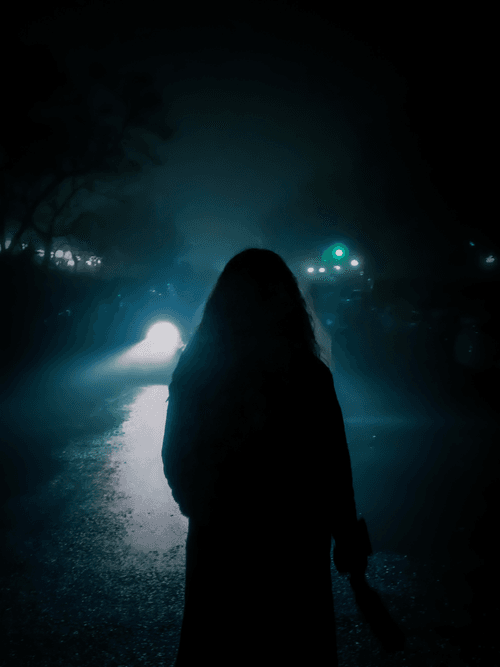 Walking in the Blue Night