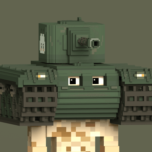 VOXEL COVERED PEOPLE　TANK