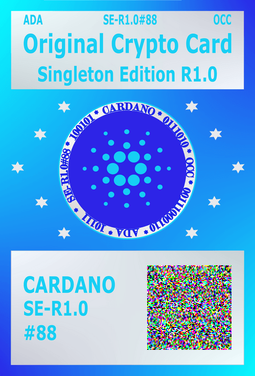 *Original Crypto Card*CARDANO*SE-R1.0#88*ADA*
