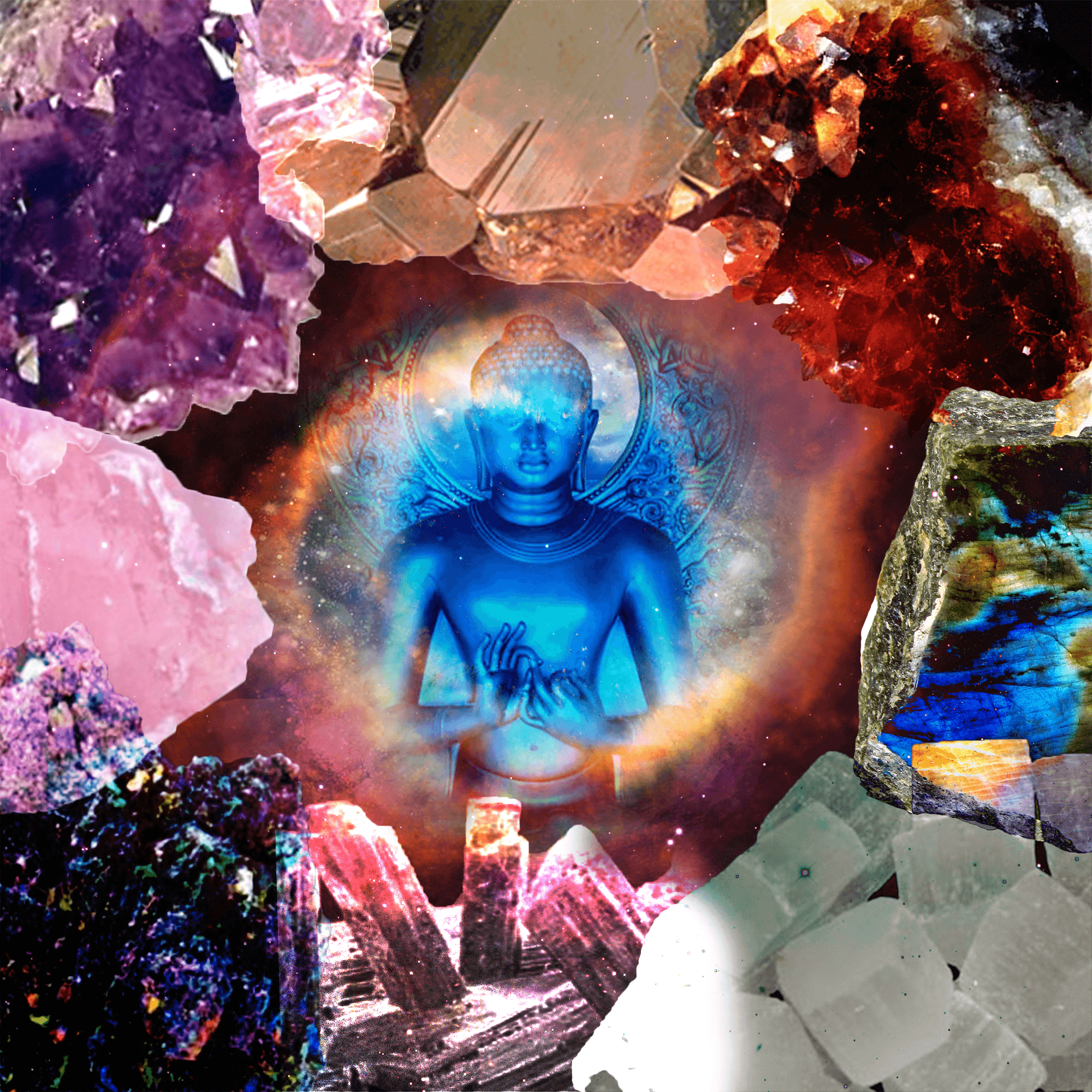 Blue Medicine Buddha Gemstones by Olivia Tatara Original Digital Copy NFT