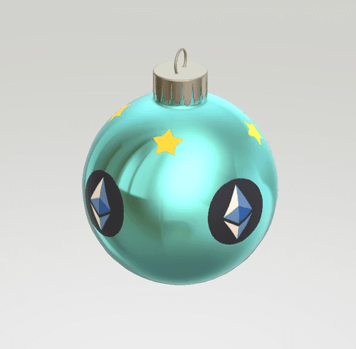 3D - Christmas Tree Ball Aqua