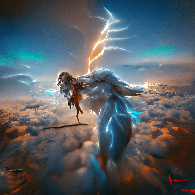 Angel of Lightning - ARTIFICIAL_UNIVERSE | OpenSea