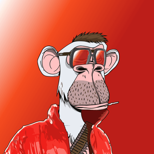 "Ressurected by the Red" by Tom Laroc - #6481 Bored Ape Remix