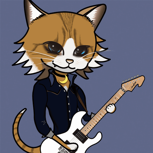 Moon Guitar Cats