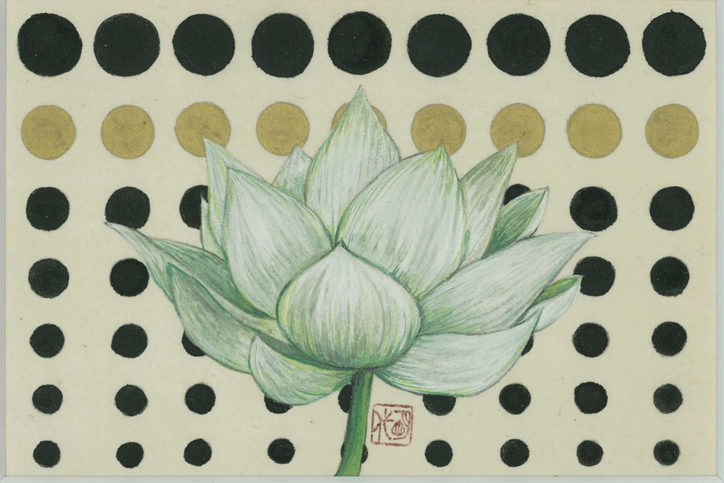 Lotus and dot black