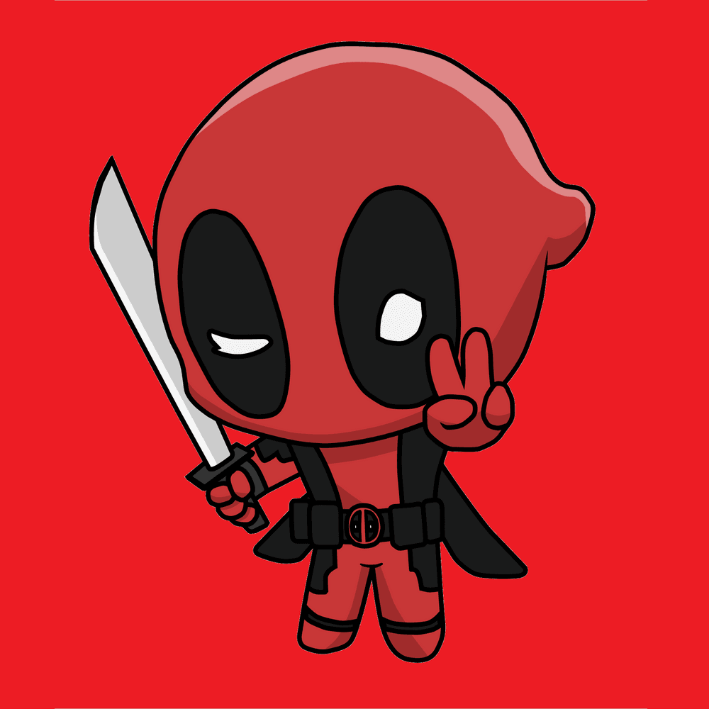 Cute Cartoon Deadpool - CuteCryptoCharacters | OpenSea