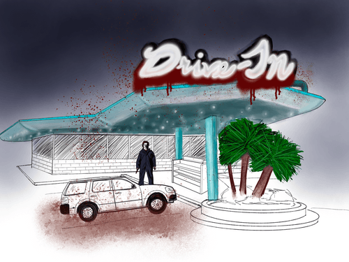 Michael Myers at the Drive-In