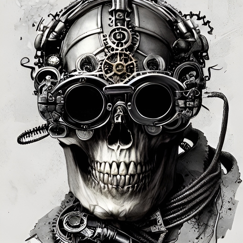 Steampunk Skull #002