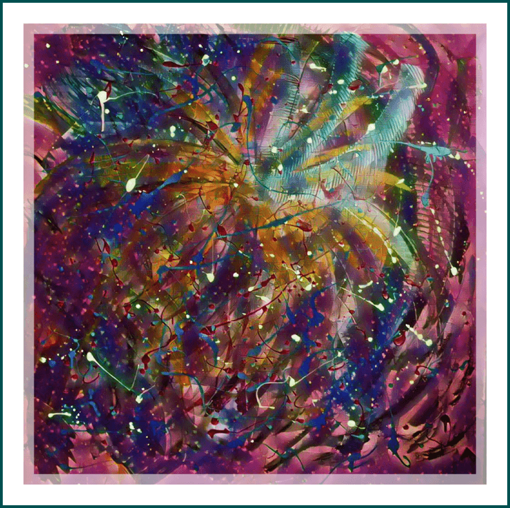 Sun born in acryl - digital with "Holiday Party"