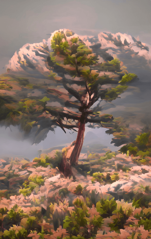 Tree In The Mountains