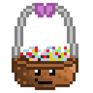 Basket #75 - Silver Handle, Purple Bow