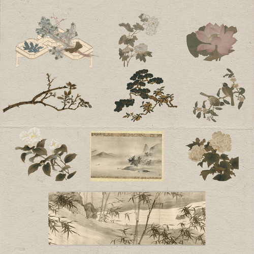 Classical chinese style ink illustration