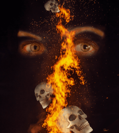 #3 Into the Night the Fire Rages by Karrie Ross 1/1