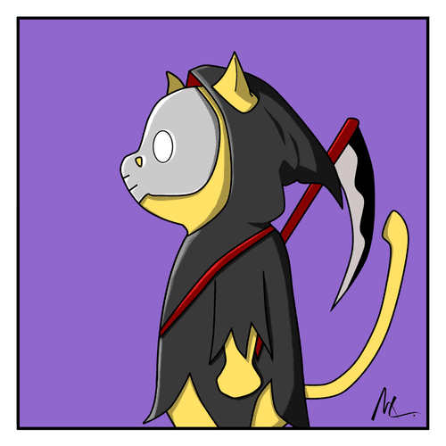 Cat X Grim Reaper