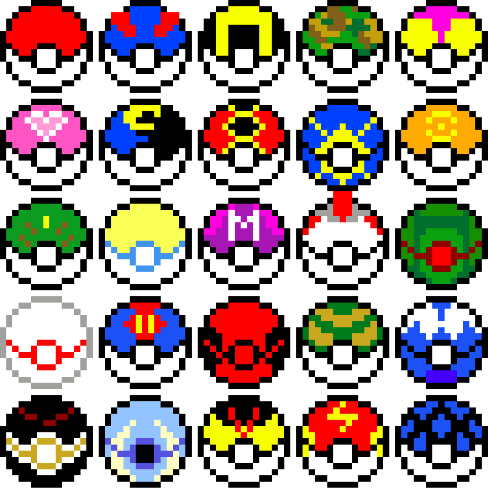 8 bit pikachu minecraft grid