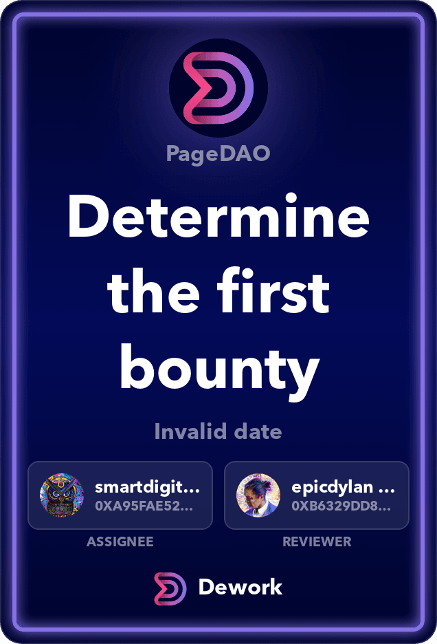 Determine the first bounty