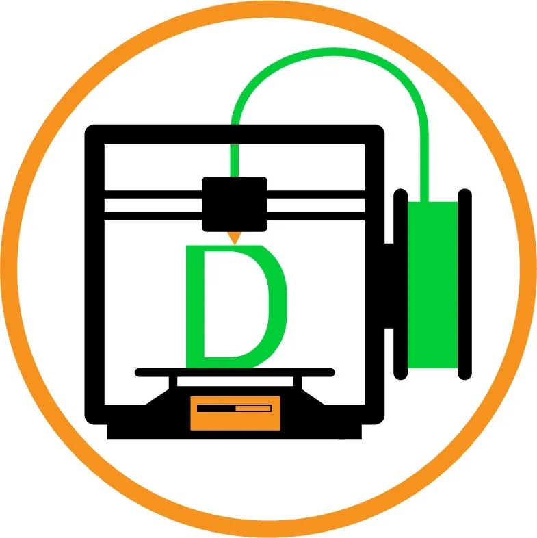 2D Animated 3D Printing Logo - "D"