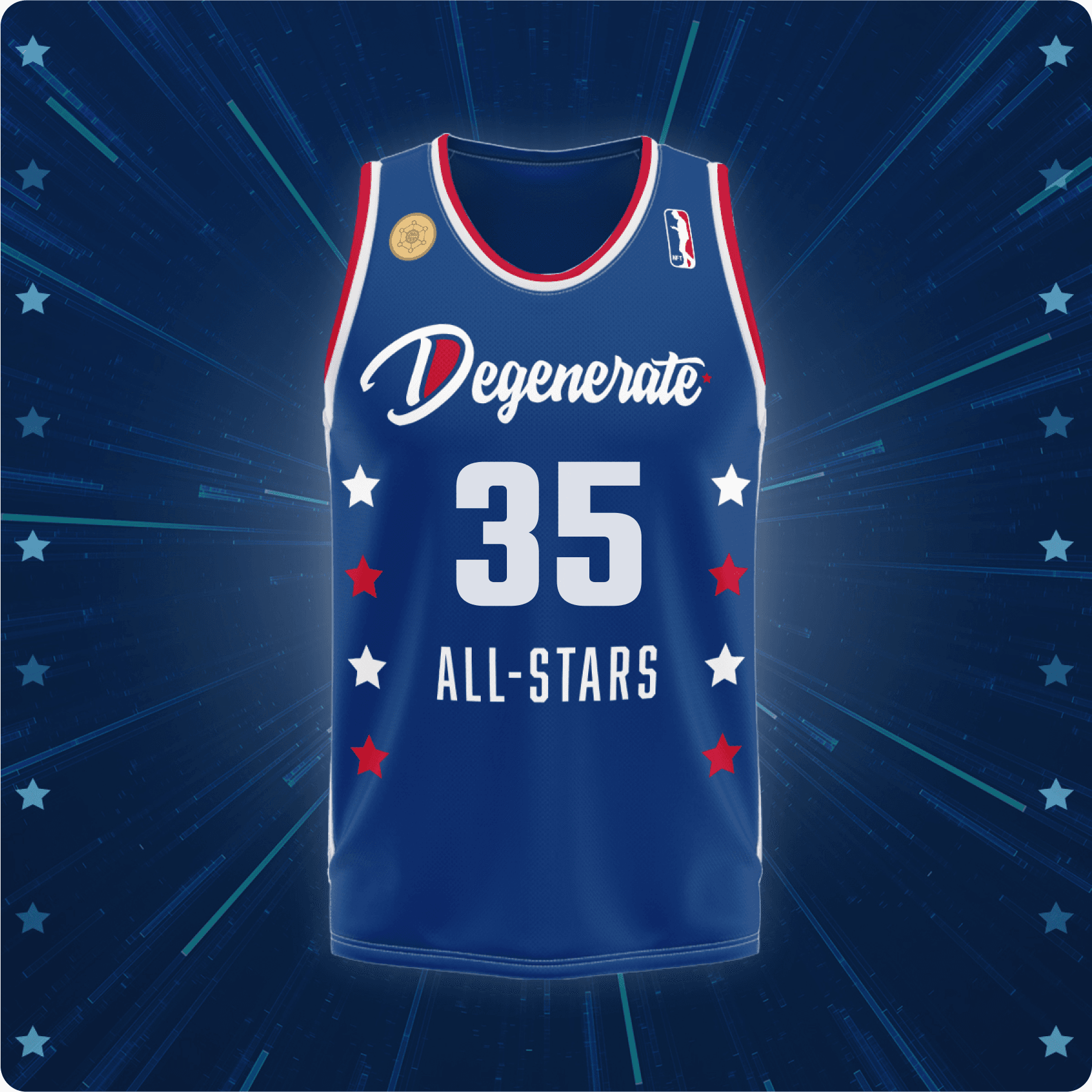 Degenerate All-Stars Jersey Blue #35