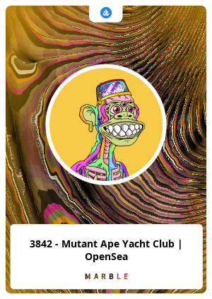 3842 - M. Ape Yacht Club  Wrapped Marble #010