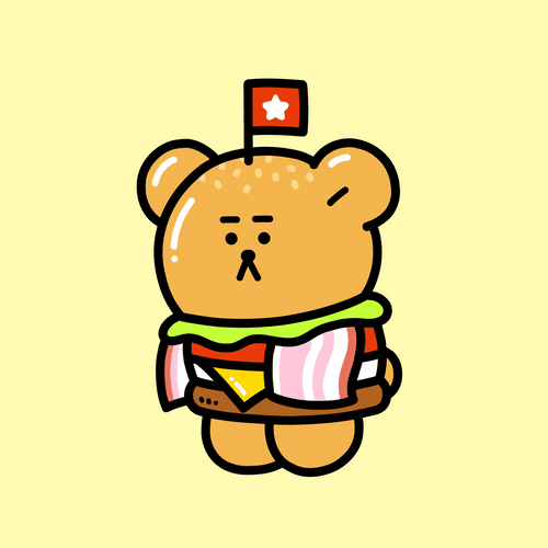 #018 hamburger bear