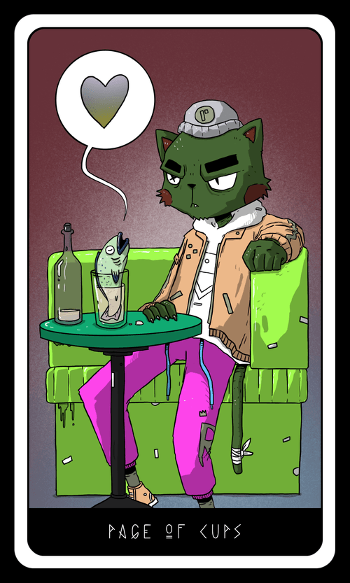 Rosko Sees the Future: Page of Cups - Color Variant 06