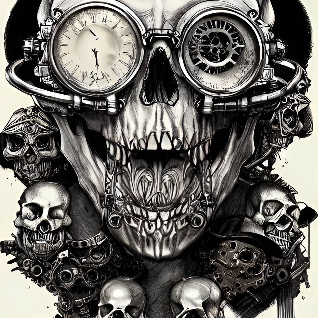 Steampunk Skull #005