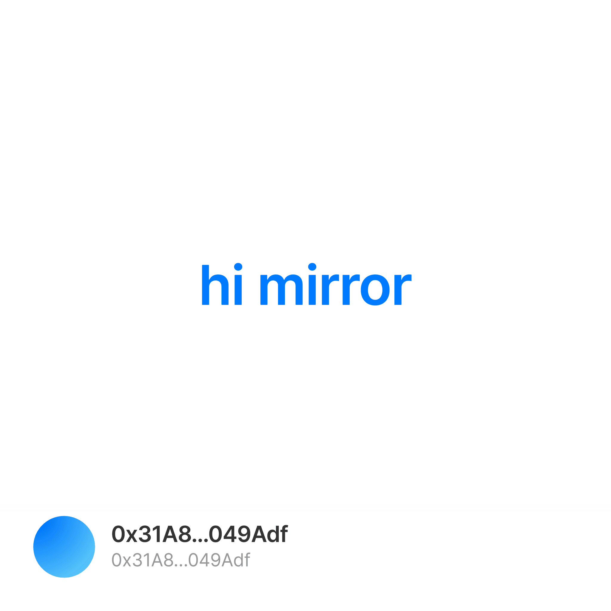 hi mirror Collection OpenSea