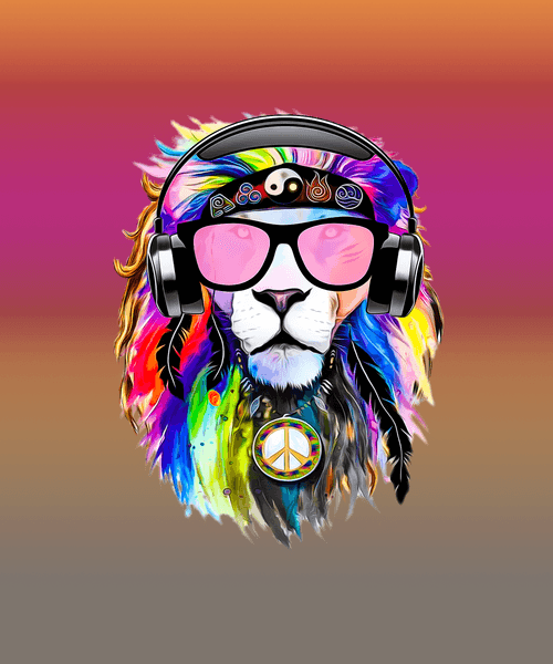 Hippie Lion #002