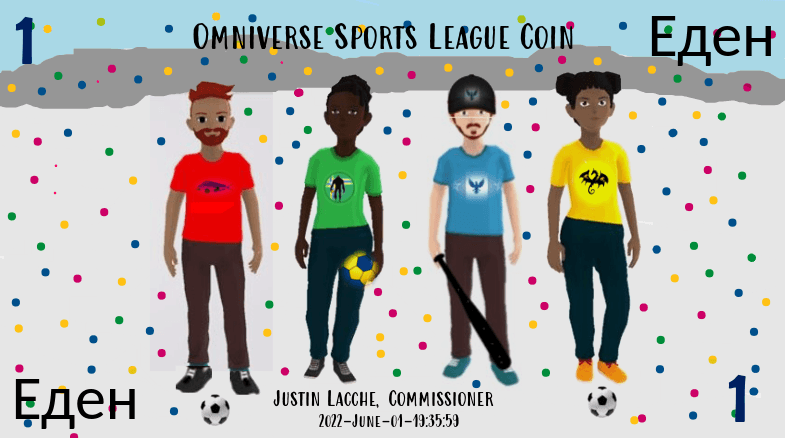 One (1) Omniverse Sports League Coin | Северна Македонија