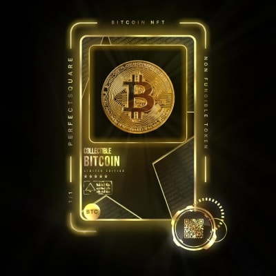Bitcoin 3D holographic collectible card
