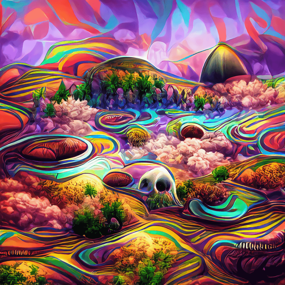 Psychedelic Landscape #2 - Psychedelic x AI | OpenSea