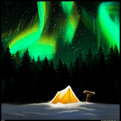 Cryptohigh Camping Under Aurora (1 of 1) collection image