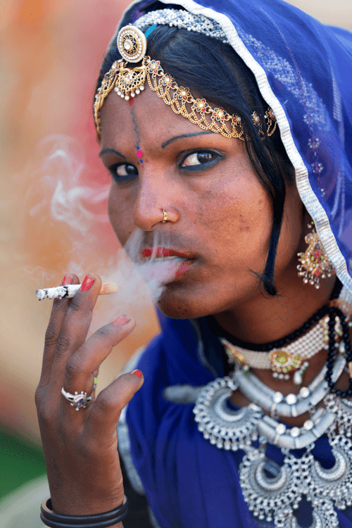 Woman in Blue