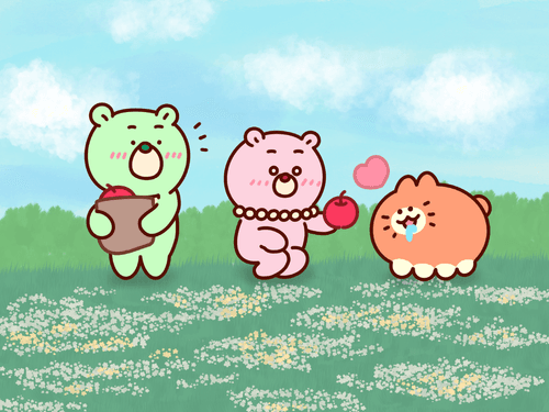 Mikan Neko #GW13 Thanks for the apple.(colorful ver.)