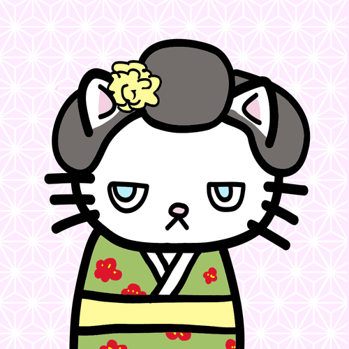 moody cats #3 "kimono"