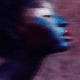 black blue face lady - old