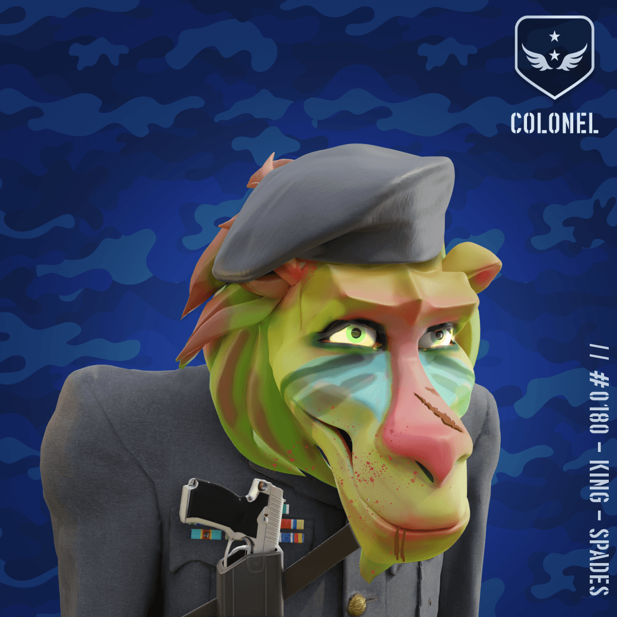 Happy Zombie Colonel Baboon #180