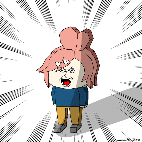 screaming hair root girl
