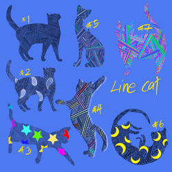 It's line cat collection image