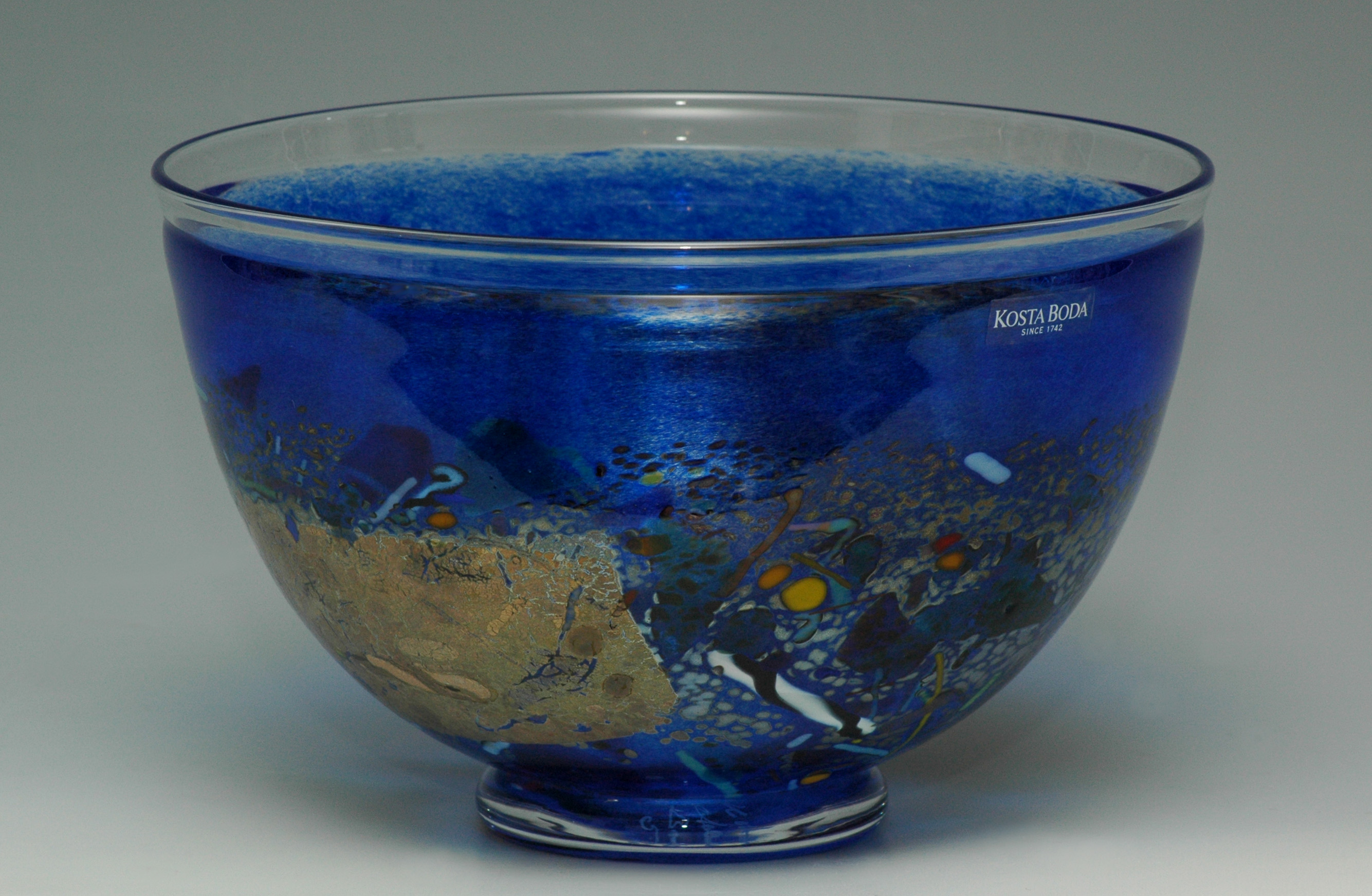 'Satellite' - Blue - Bowl - Art Glass - Bertil Vallien - Physical NFT