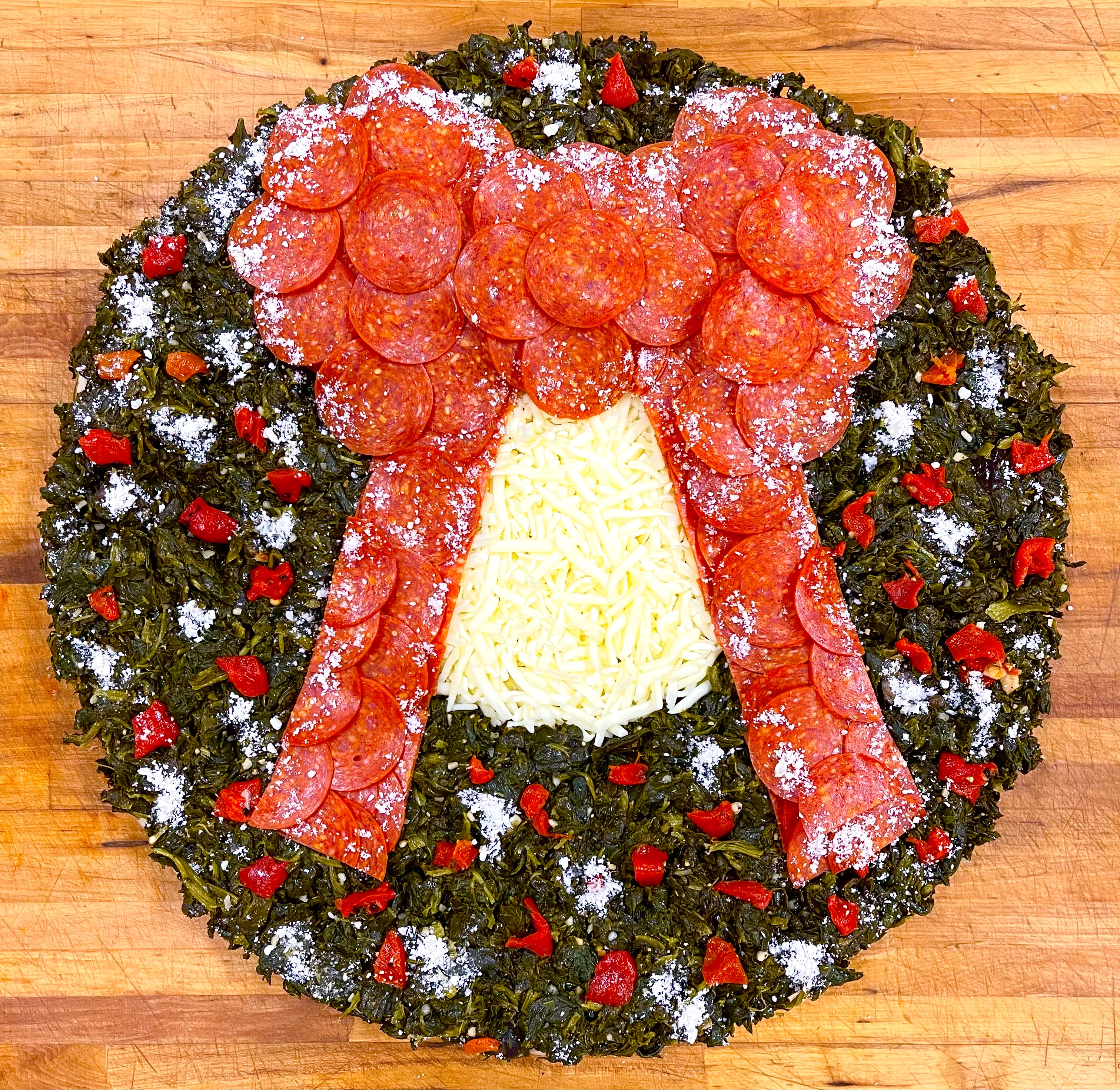 Red Bow Wreath