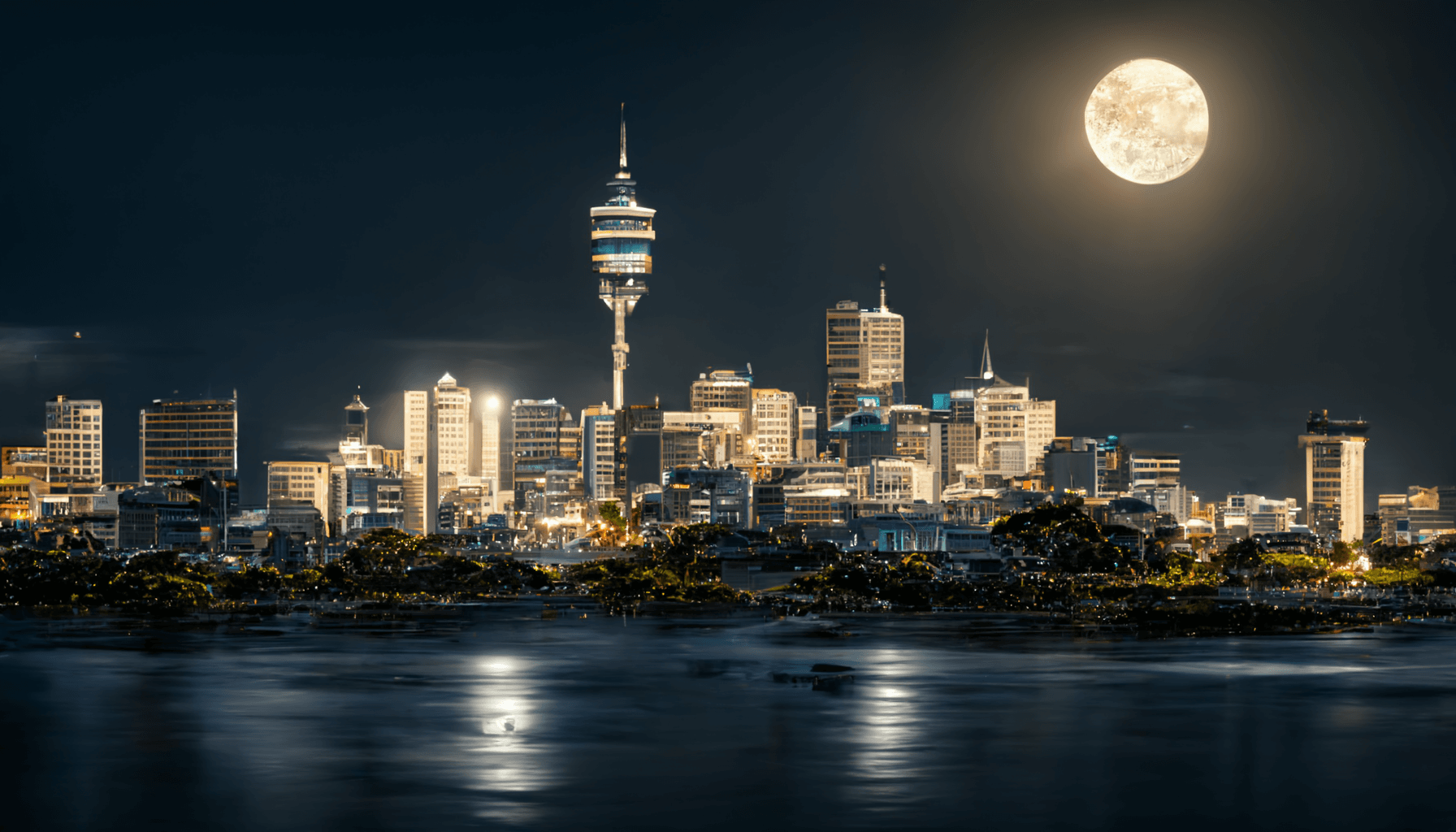 Auckland NZ At Night